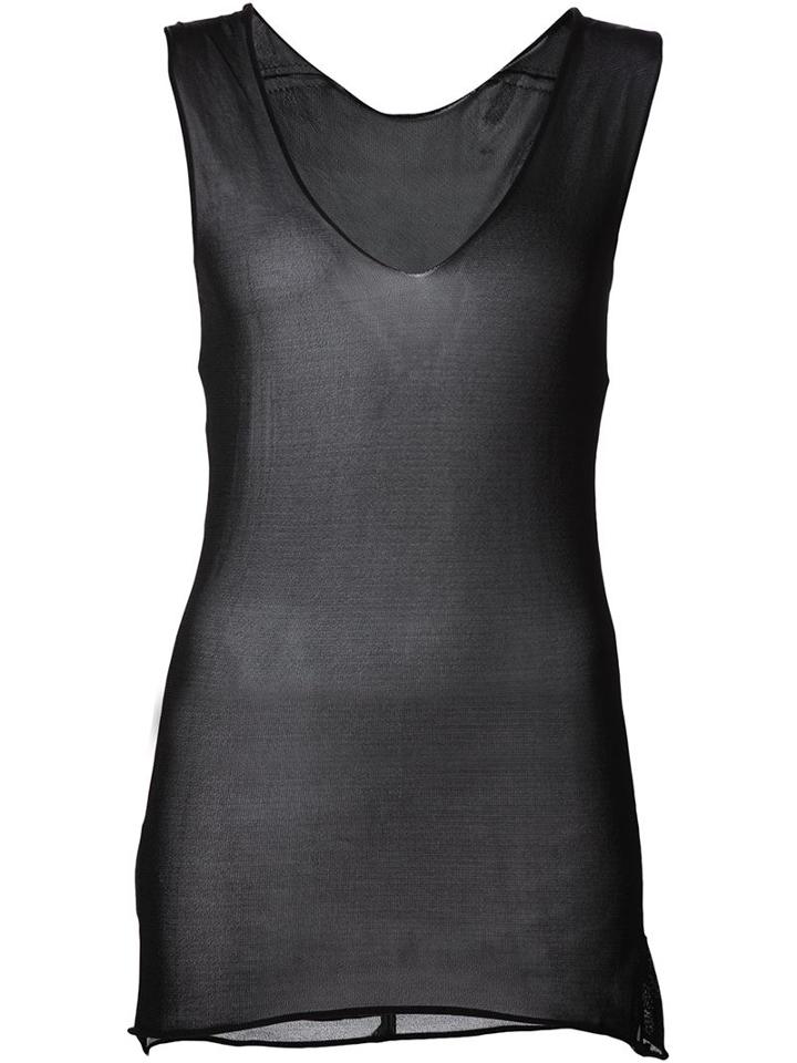 Isabel Benenato Sheer V-neck Tank