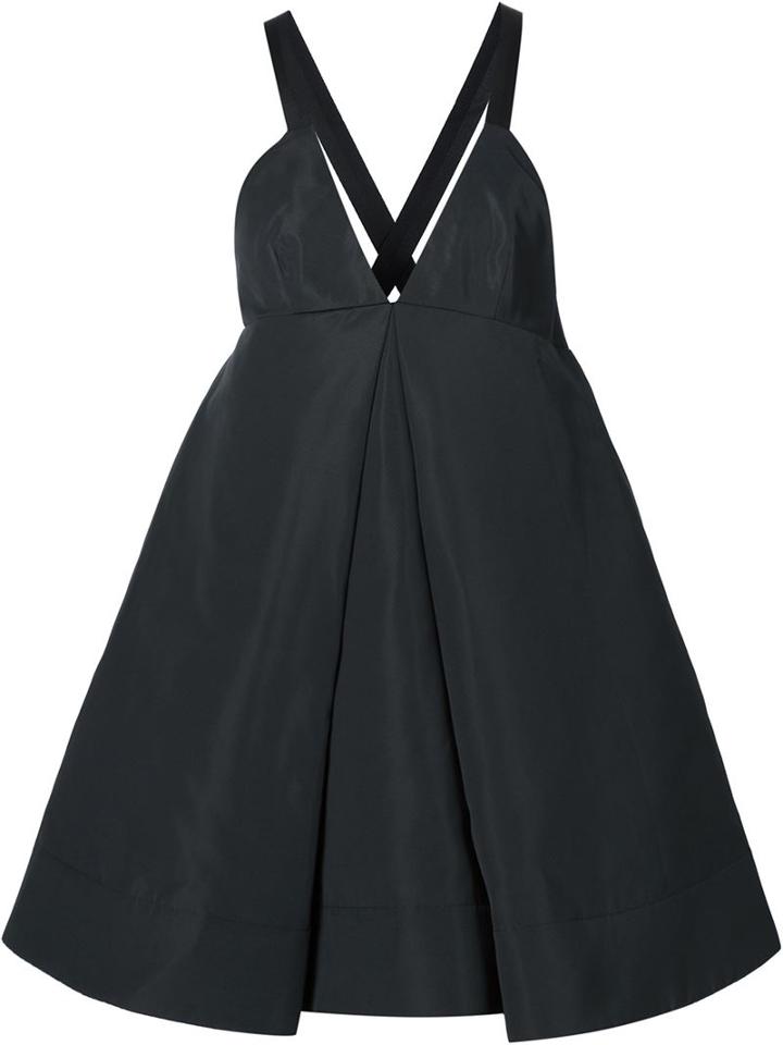 Vera Wang Inverted Pleat Voluminous Dress