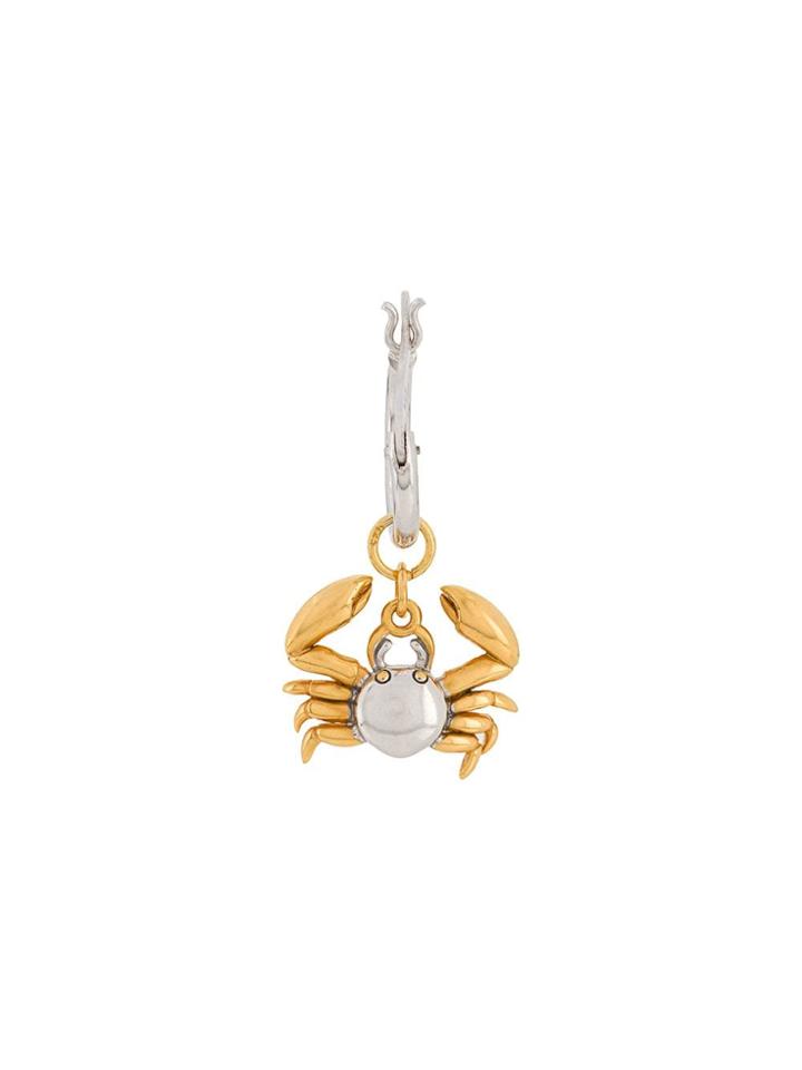 True Rocks Two-tone Crab Hoop Earrings - Gold