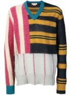 Marni Patched Stripe Sweater - Nude & Neutrals