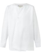 Marni Collarless Shirt, Men's, Size: 48, White, Cotton