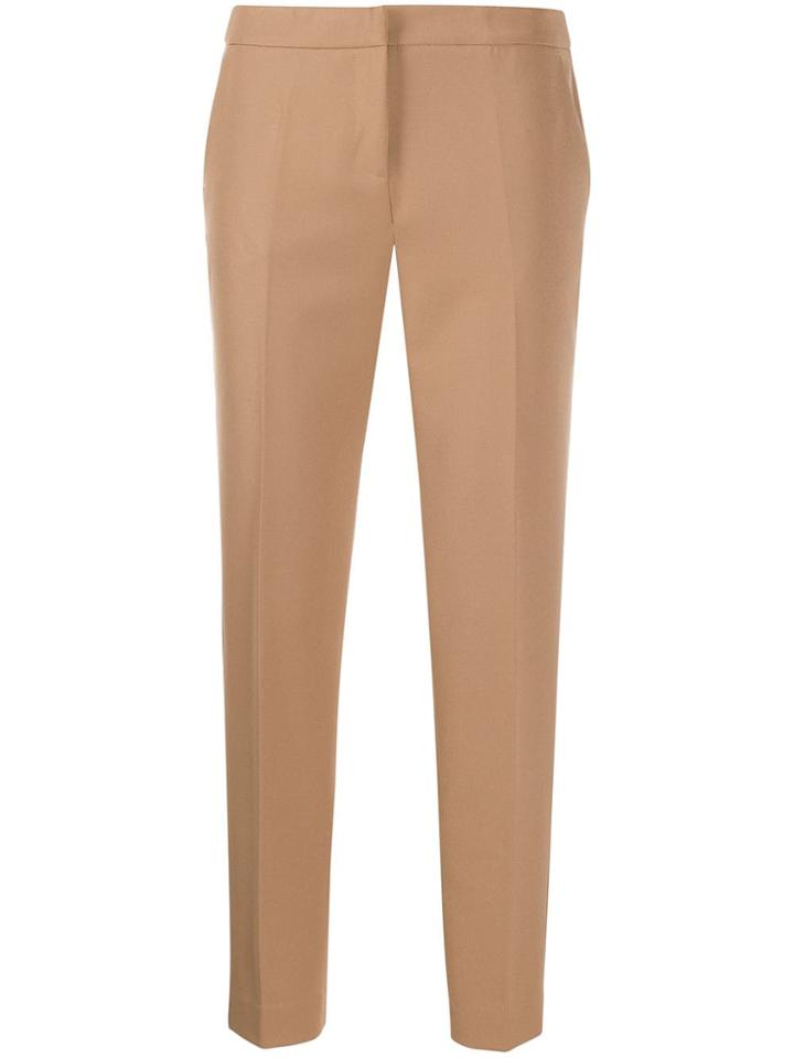 Ermanno Ermanno Slim-fit Cropped Trousers - Neutrals