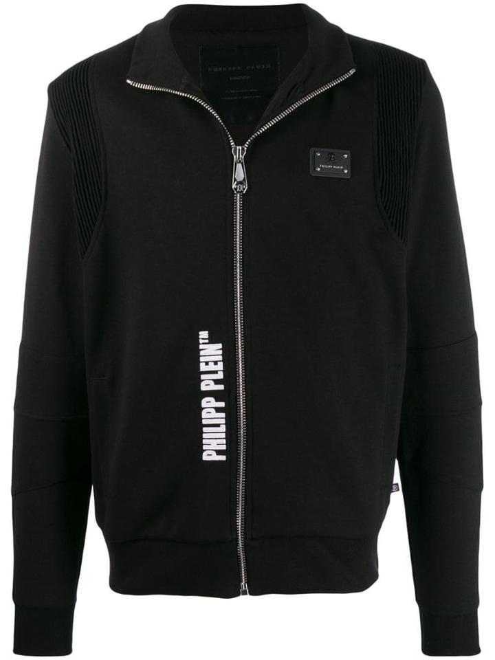 Philipp Plein Zipped Logo Sweater - Black