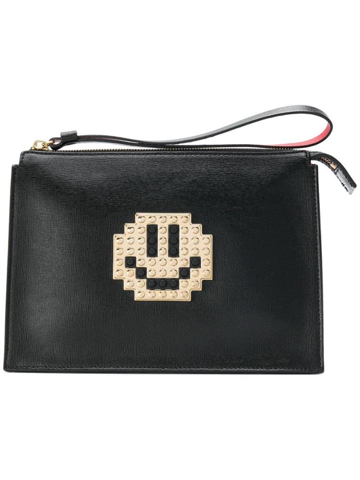 Les Petits Joueurs Smiley Stud Clutch - Black