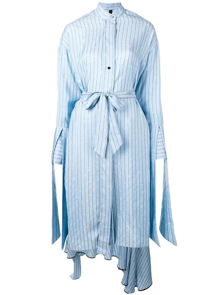 Petar Petrov Printed Poem Shirt Dress - Blue