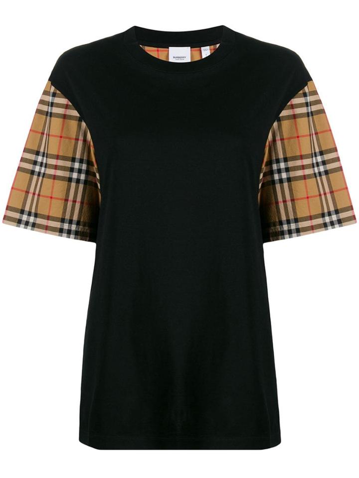 Burberry Vintage Check Sleeve T-shirt - Black