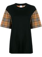 Burberry Vintage Check Sleeve T-shirt - Black
