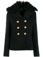 Paco Rabanne Combined Shearling Jacket - Black