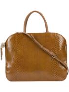 Classic Tote - Women - Python Skin - One Size, Brown, Python Skin, Nina Ricci