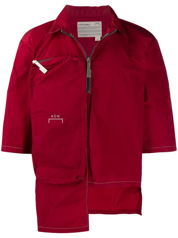 A-cold-wall* Cutout Hem Jacket - Red