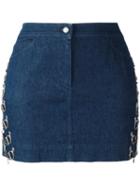 Christian Dior Vintage Logo Chain Embellished Skirt, Women's, Size: 36, Blue