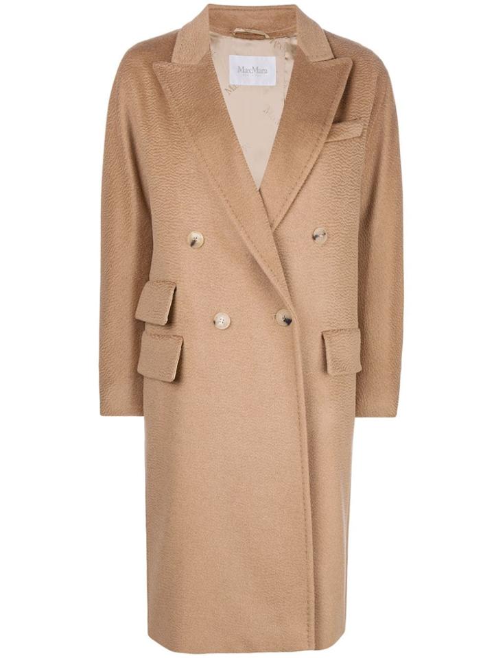 Max Mara Double Breasted Coat - Neutrals
