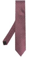 Lanvin Satin Patterned Tie - Red