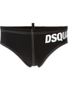Dsquared2 Beachwear Logo Swim Trunks, Men's, Size: 48, Blue, Polyamide/spandex/elastane
