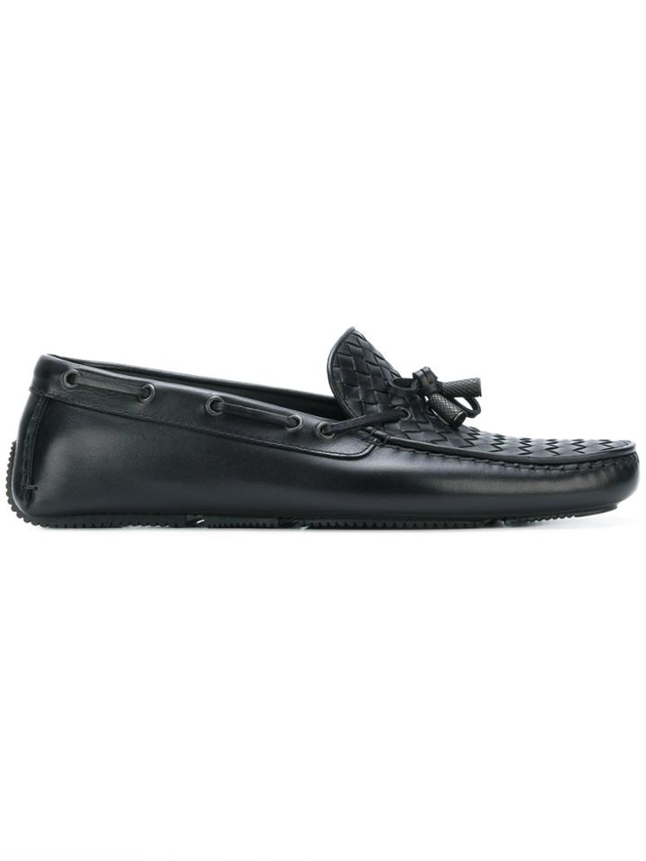 Bottega Veneta Intrecciato Woven Loafers - Black