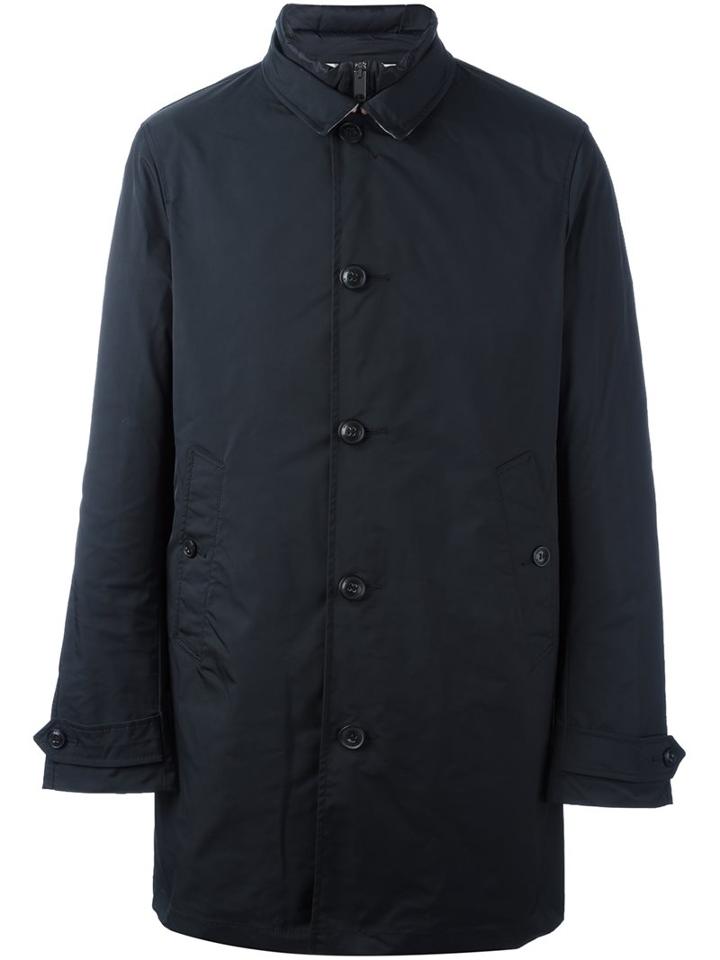 Burberry Detachable Lining Coat, Men's, Size: Xl, Black, Cotton/polyester/feather Down