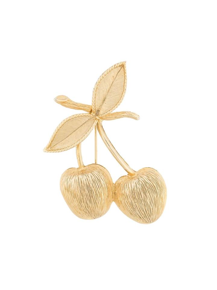 Susan Caplan Vintage 1970s Vintage Sarah Coventry Cherry Brooch -