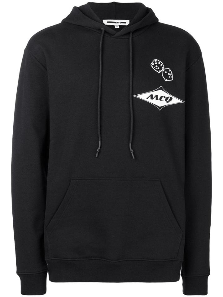 Mcq Alexander Mcqueen Darkest Black Dice Hoodie