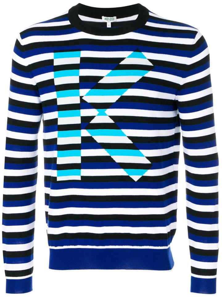 Kenzo Striped K Jumper - Blue