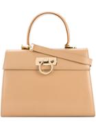 Salvatore Ferragamo Vintage Gancini 2way Handbag - Nude & Neutrals