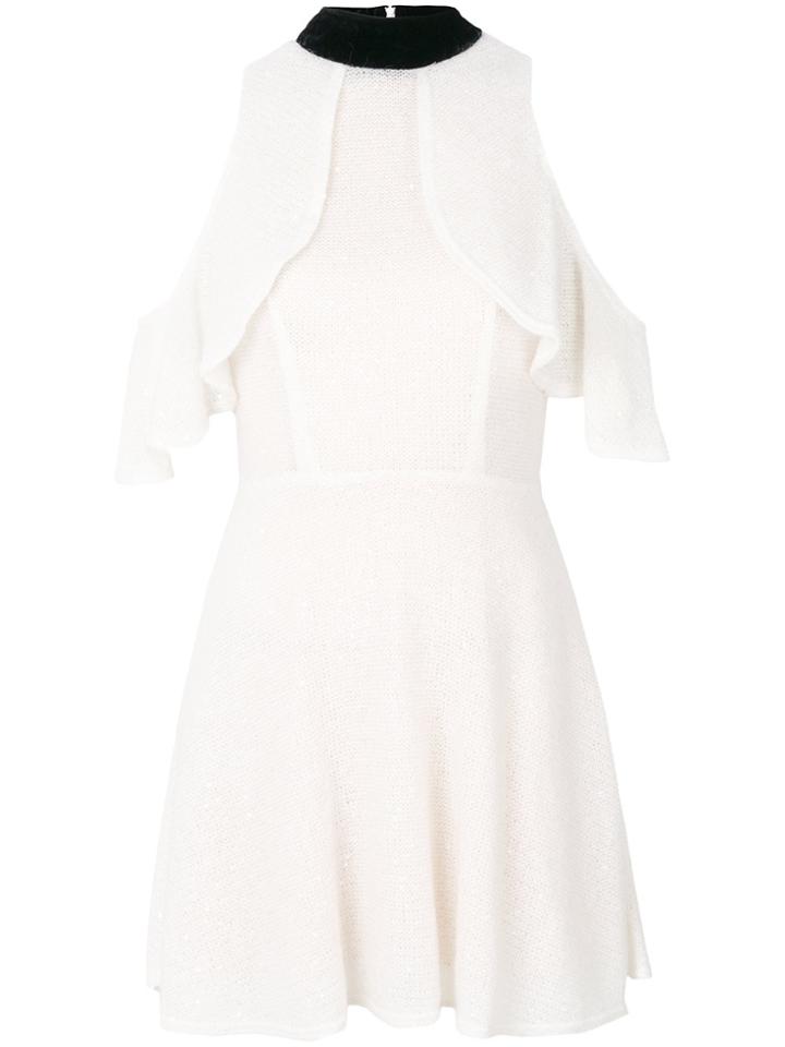 Blanchett Dame Cold Shoulder Dress - White