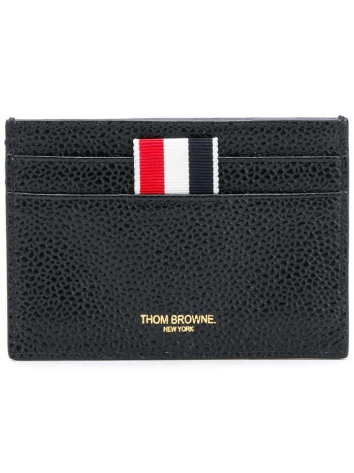 Thom Browne Printed Plaid Single Cardholder - Black