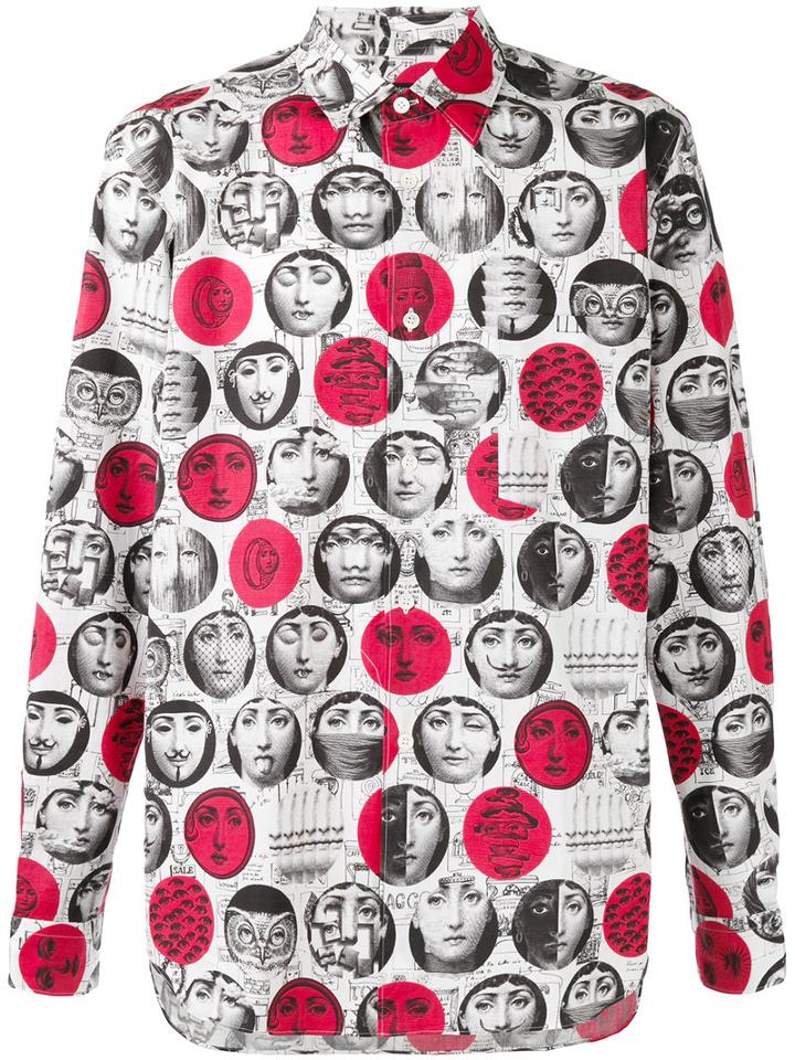 Comme Des Garçons Homme Plus - Printed Faces Shirt - Men - Cotton - S, Cotton