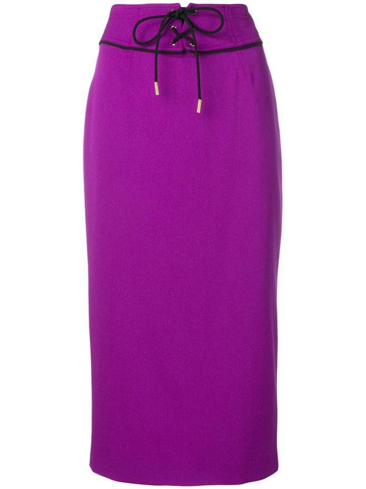Emilio Pucci Lace-up Pencil Skirt - Purple