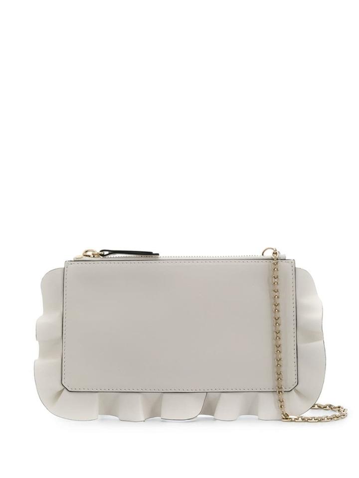 Red Valentino Red(v)rockruffle Clutch - White