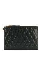 Givenchy Quilted Logo Clutch - Black