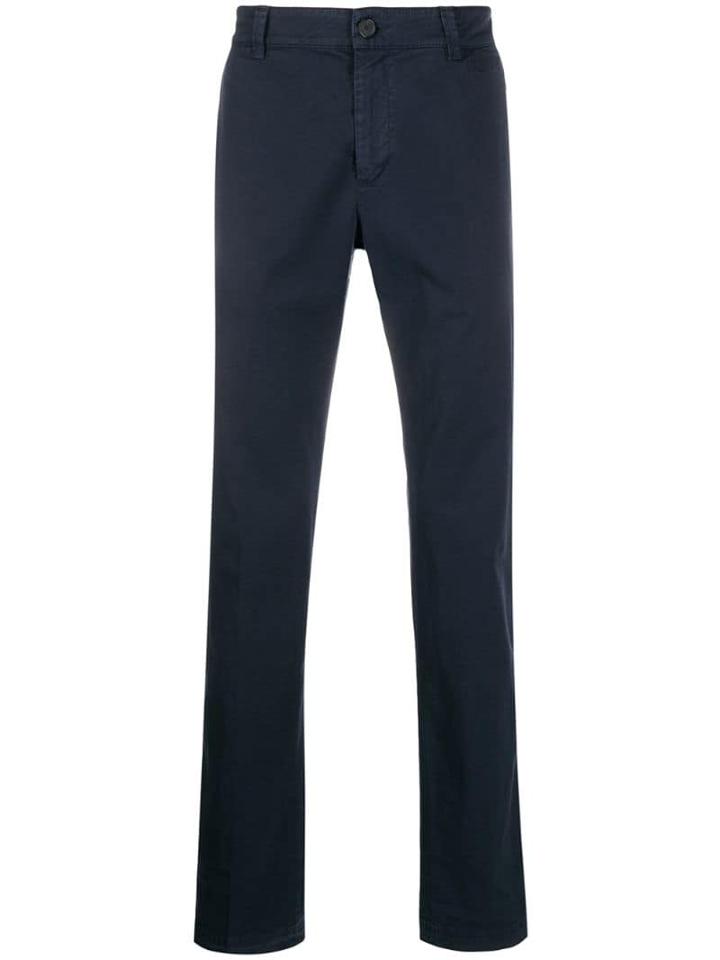 Kenzo Logo Embroidered Chinos - Blue