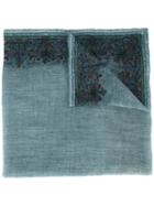 Faliero Sarti - Embroidered Scarf - Women - Polyester/viscose/wool - One Size, Green, Polyester/viscose/wool
