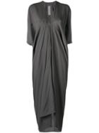Rick Owens - Draped Batwing Dress - Women - Viscose/acetate - 40, Grey, Viscose/acetate