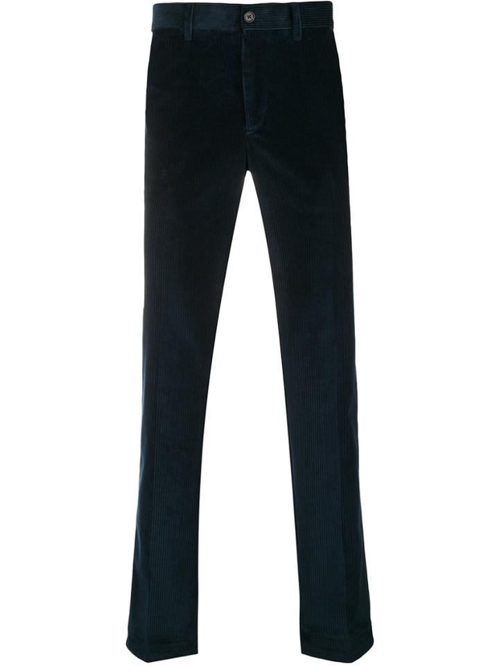 Prada Ribbed Trousers - Blue