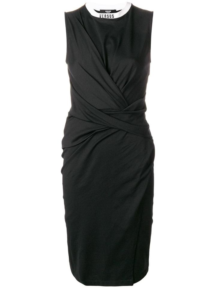 Versus Draped Midi Dress - Black