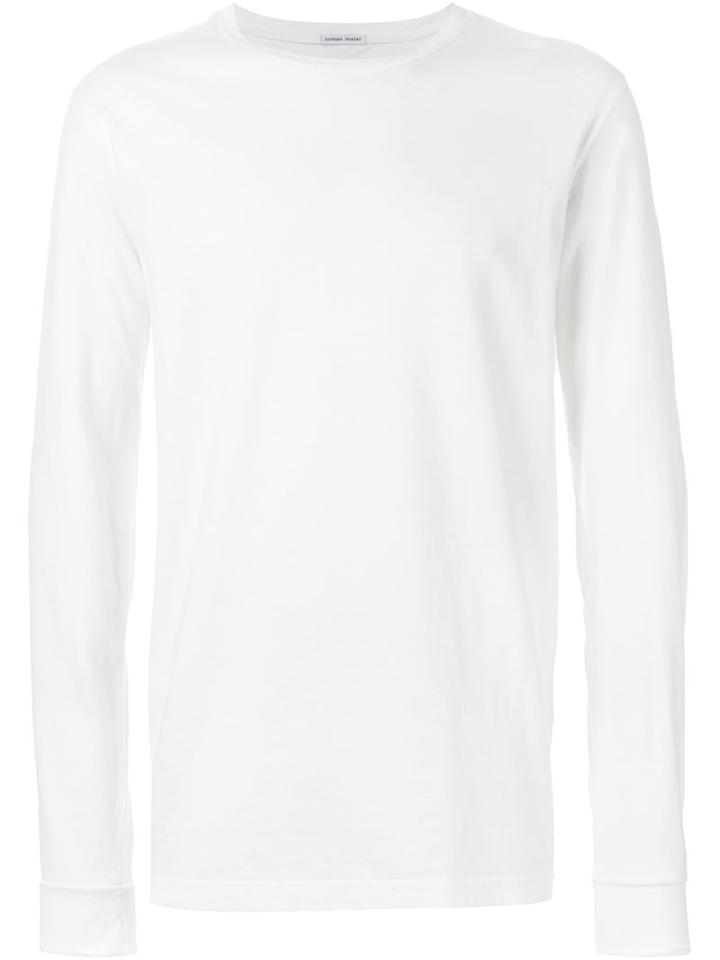 Tomas Maier Longsleeved T-shirt, Men's, Size: Large, White, Cotton