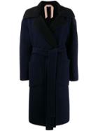 Nº21 Belted Wool Coat - Blue
