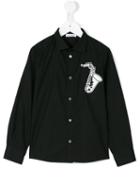 Dolce & Gabbana Kids - Saxophone Patch Shirt - Kids - Cotton - 10 Yrs, Black