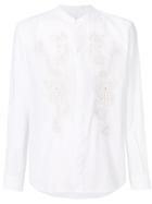 Etro Embroidered Band Collar Shirt - White