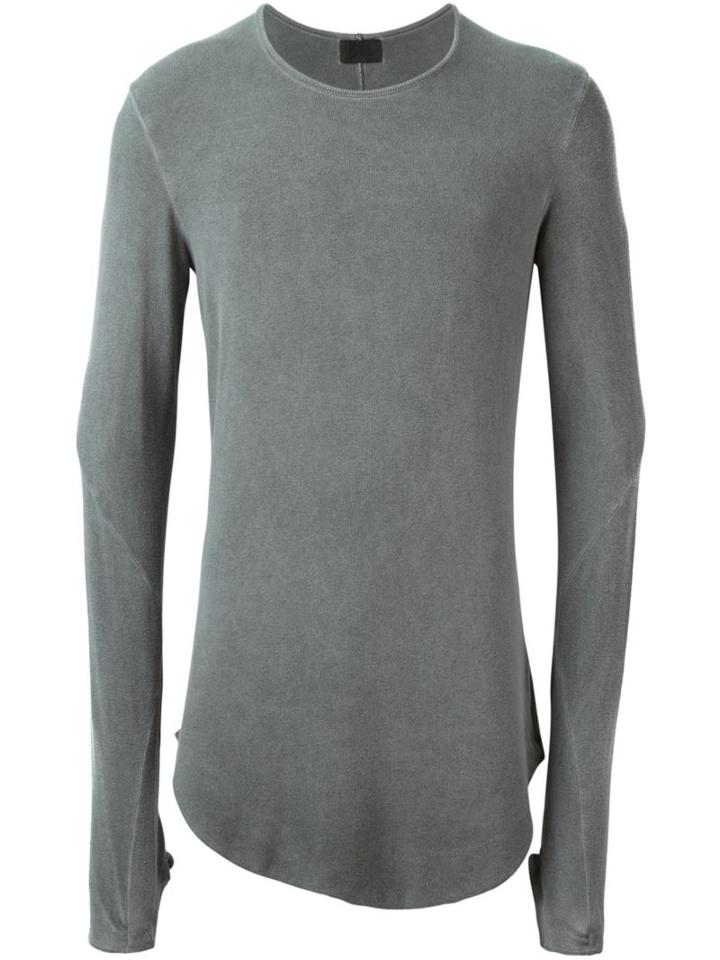 Lost & Found Ria Dunn Curved Hem Jumper, Men's, Size: Small, Grey, Spandex/elastane/modal/cashmere