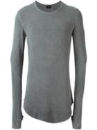 Lost & Found Ria Dunn Curved Hem Jumper, Men's, Size: Small, Grey, Spandex/elastane/modal/cashmere