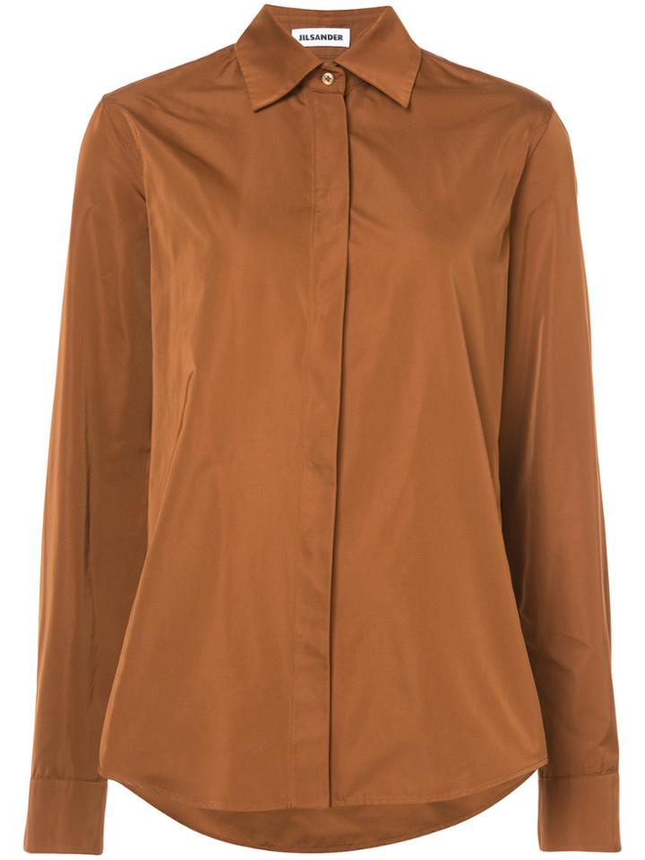 Jil Sander Long Sleeved Shirt - Brown