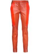 Givenchy Panelled Leather Skinny Trousers - Red