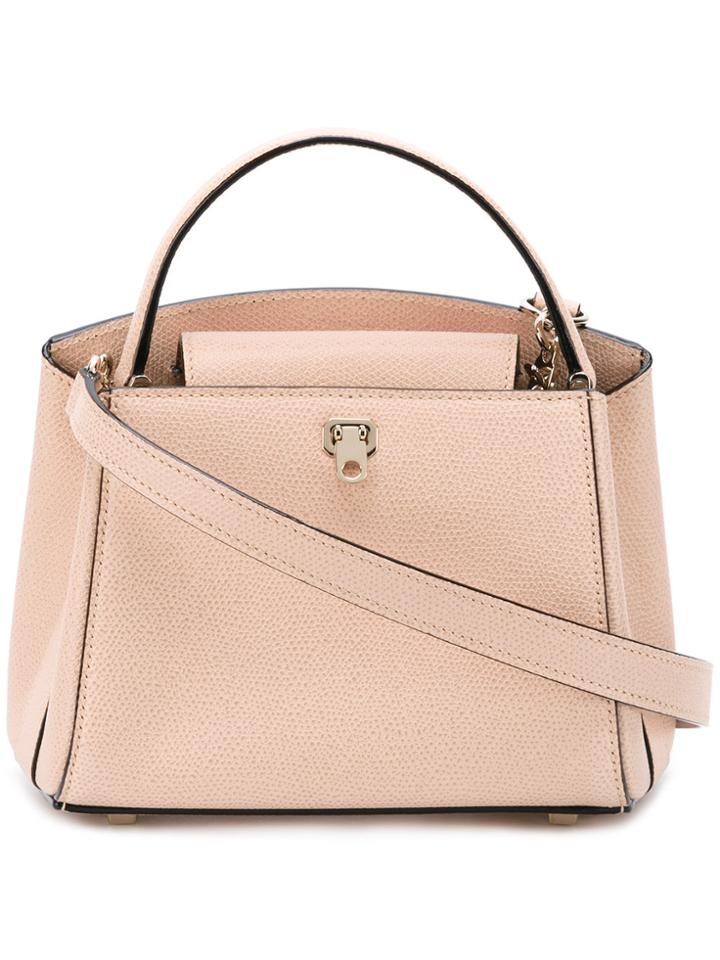 Valextra 'micro Brera' Shoulder Bag - Nude & Neutrals