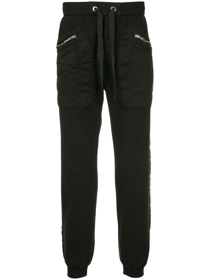Iceberg Drawstring Track Pants - Black