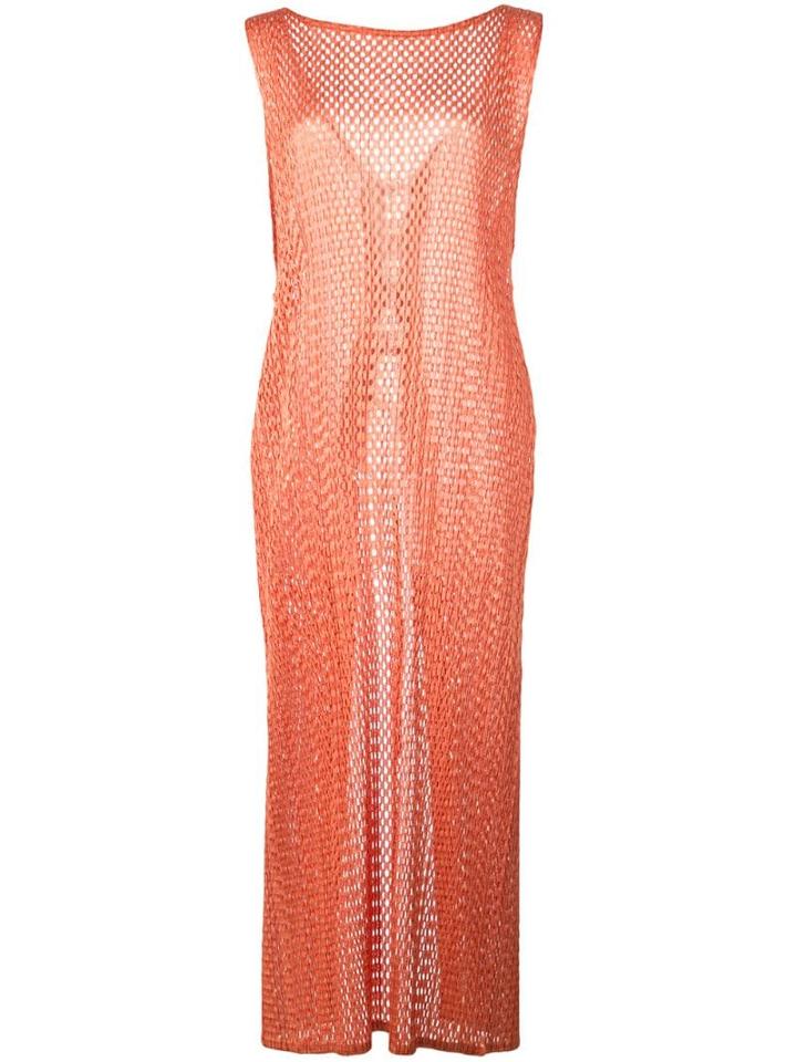 Pleats Please By Issey Miyake Blooming Layered-effect Dress - Orange