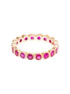 Jagga 18kt Gold 'dots' Rubies Midi Ring - Red