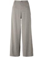 Transit - Wide Leg Cropped Trousers - Women - Linen/flax/spandex/elastane/viscose - 36, Brown, Linen/flax/spandex/elastane/viscose