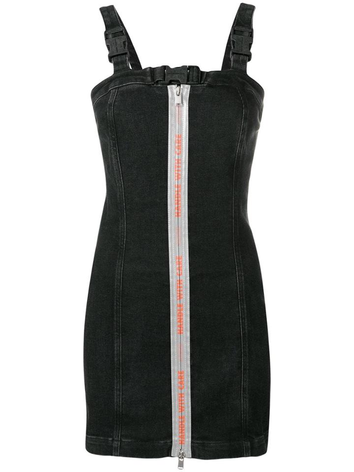 Heron Preston Mini Denim Dress - Black