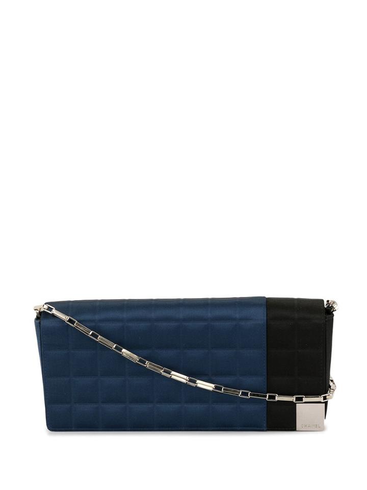 Chanel Pre-owned Choco Bar Patchwork Shoulder Bag - Black